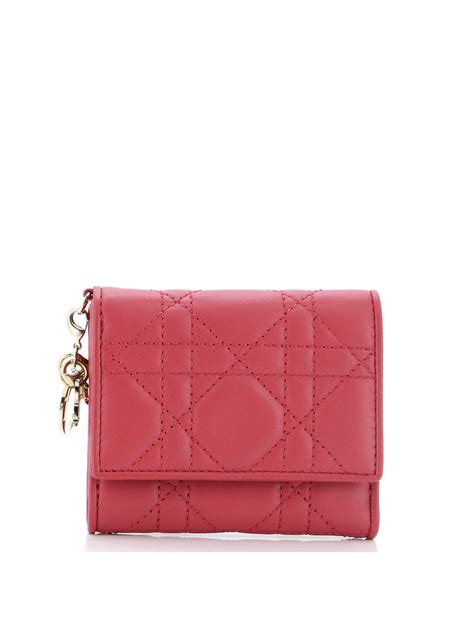 small lady dior wallet red|Lady Dior lotus wallet.